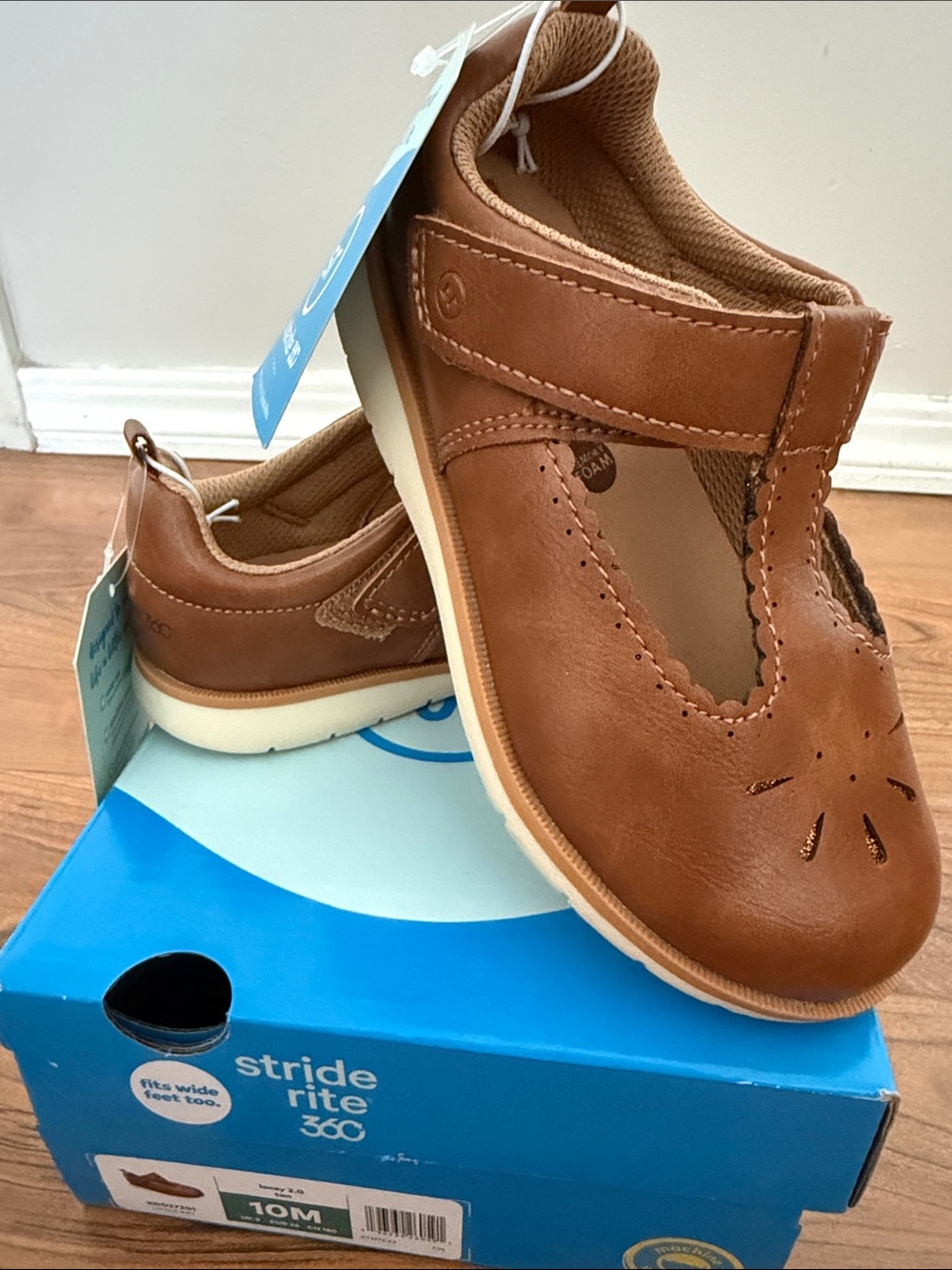 Stride Rite Toddler Brown Leather Mary Jane Shoes